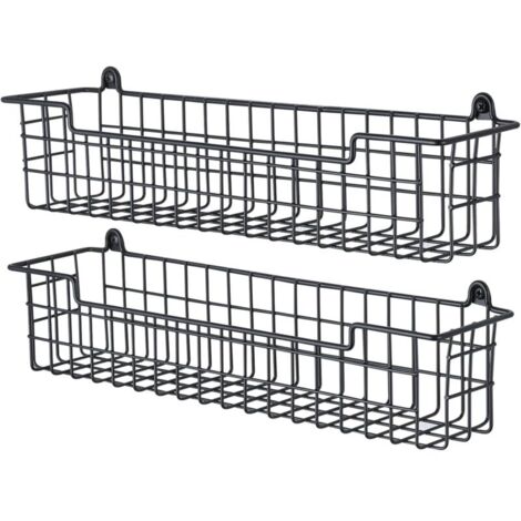 Étagère à épices murale lot de 2 – Métal 2,0 mm d'épaisseur – Installation rapide – Rangement optimisé pour cuisine
