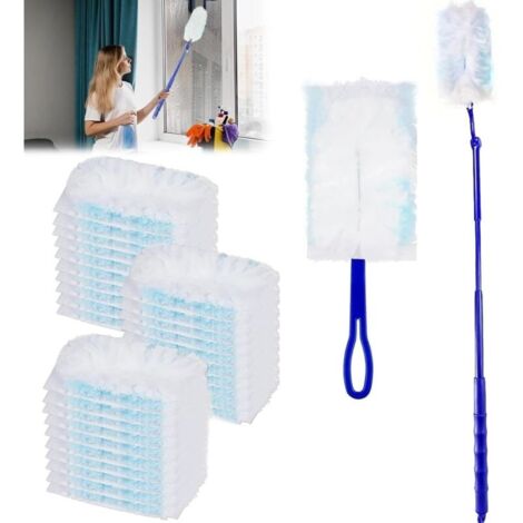 Pack de 52 recharges pour plumeau Swiffer – 50 recharges + 1 poignée télescopique – Attraction électrostatique pour surfaces variées (1/5)