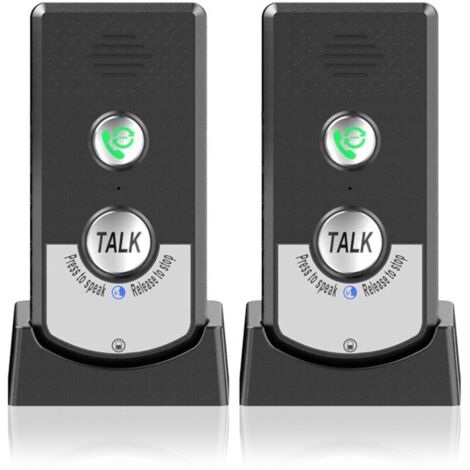 Set de 2 interphones sans fil pour maison - Appel bidirectionnel - Longue portée - Pour personnes âgées - Portable.