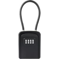 1 x Portable Key Safe Combination Protection Box Hanging Key Box Key Lock Box Security Box Black