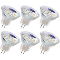 6pcs ampoule LED MR11 ampoule de projecteur GU4 ampoules 3W 18LEDs ampoules halogène 20W équivalent non dimmable ampoule LED 12V AC/DC pour l'éclairage de piste paysage maison (Blanc froid)