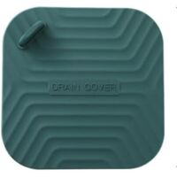 Sink Stopper Silicone Bathtub Stopper,Kitchen Sink Drain Stopper,Bathroom Drain Plug Stopper,Shower Drain Sink Stopper, Laundry Sink Drain Stopper (Square Green)