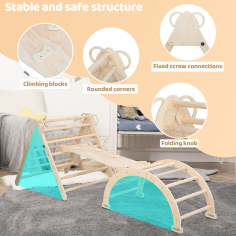 Tour D’Escalade Monkey Bar – Structure Plastique – Charge 70 Kg – Intérieur/Extérieur – Dès 3 Ans – Choix De 3 Couleurs