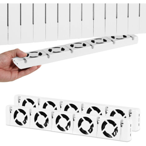 TolleTour Ventilateur de Radiateur 2 pièce Cinq trous d'aération - Température réglable Convient pour une longueur de 150 à 200 cm Ventilateur de radiateur (1/5)