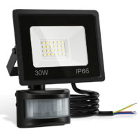 TolleTour Projecteur LED Extérieur 30W avec Détecteur de Mouvement, Lampe IP65 Blanc Froid pour Jardin et Terrasse
