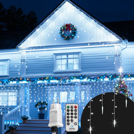TolleTour 5M LED ghiaccio lucchetta telecomando 8 modalità di illuminazione Timer IP44 interno esterno lucchetta ghiaccio Kaltweiß (1/5)