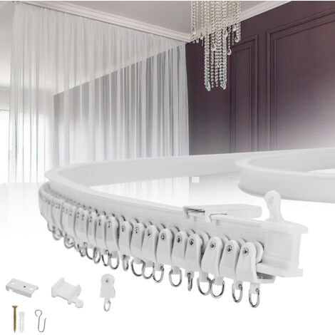 TolleTour Riel para cortinas Riel flexible para techo, riel flexible para cortinas y separadores de ambientes