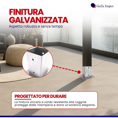 Supporto per palo STANDERS in acciaio galvanizzato | Leroy Merlin