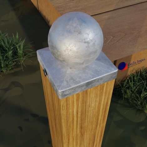 GeZu Impex Post Cap 71 x 71 mm Stainless Steel Ball Square Fence Post ...