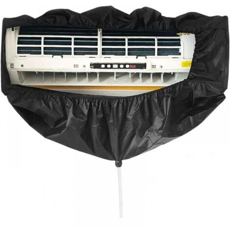 Waschbeutel für Conditioner, Klimaanlagen-Reinigungstasche, schwarzer Wandhalter, staubdicht, Waschbeutel, Schutzbeutel, Reinigungsbeutel, saubere Abdeckung, Reinigungsbeutel für Büro und Zuhause (1/5)