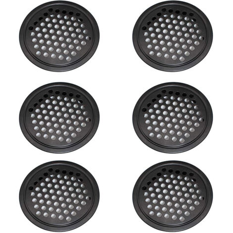6 Stück Edelstahl-Lüftungsgitter, Lüftungsgitter, Schranklüftungsgitter - 60 mm rundes Lüftungsgitter kann in Küchenmöbeln verwendet werden Edelstahl-Lüftungsgitter (1/5)