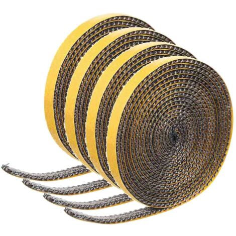 Kamineinsatzdichtung, selbstklebende, geflochtene Dichtungen für Öfen, Kamine, Ofenrohre und Backofentüren, hitzebeständige Dichtungsstreifen (3 mm x 10 mm x 2 m), 4er-Pack (1/5)