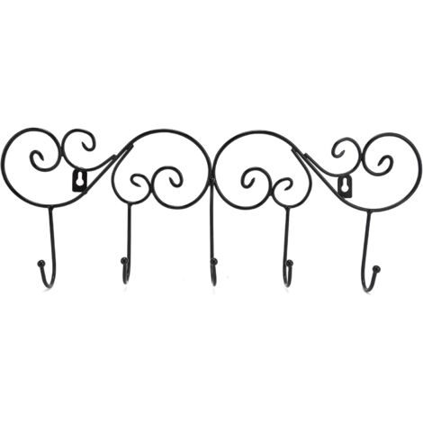 Kleiderhaken, einfacher klassisch eleganter Türhaken mit hochwertigem Eisenmaterial für die meisten Menschen für Küche, Wohnzimmer, Schlafzimmer und Toilette (1/5)