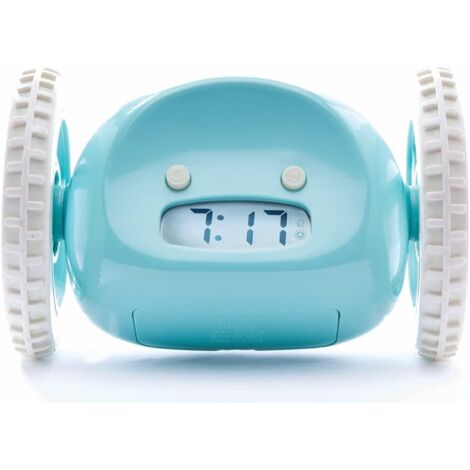 , Rollender Morgenwecker (Das Original) Super stark für schwere Schläfer (Clockie-Roboter für Schlafzimmer, Erwachsene und Kinder) Cool, lustig, springen, jagen, weglaufen, bewegen, rollen (Blau) (1/5)