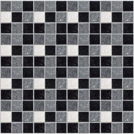Mosaiktapete Fliesentapete Badezimmer Küche Toilette Wandaufkleber Selbstklebende wasserdichte ölbeständige PVC-Tapeten 10 10cm 19St (1/5)