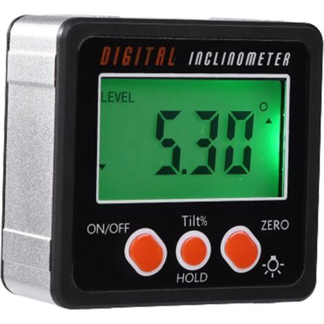 Neigungsmesser, digitaler Winkelmesser, Neigungsmesser, Winkelsucher, magnetische Basis, mit Akku und Schraubendreher, für präzises Holzschneiden, Autoreparatur (1/5)