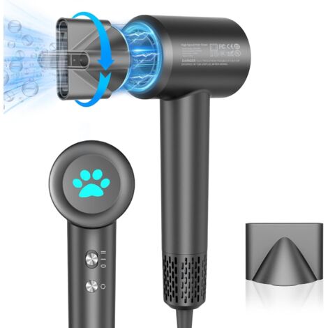 Haartrockner mit 200 Millionen negativen Ionen, 110.000 U/min, schneller Trocknung, 360°-Magnetdiffusor, leiser (30 dB) Reisehaartrockner für Damen und Herren (1/5)