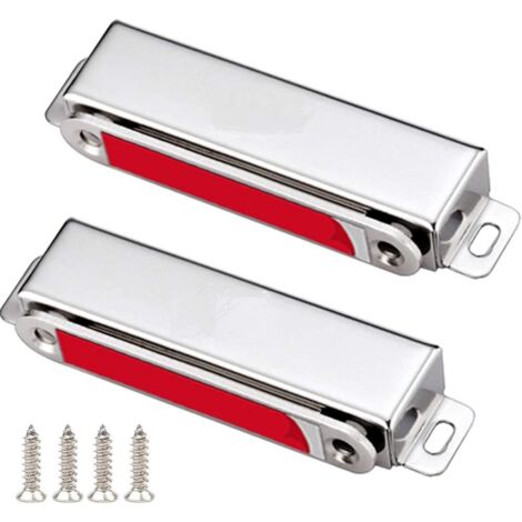 Leistungsstarke 28 kg Magnet-Türverschlüsse für Schränke, 2-teilige Magnet-Türriegel aus Edelstahl, starker und robuster Magnetverschluss für Möbel, Schubladen, Duschtüren und Schränke (1/5)