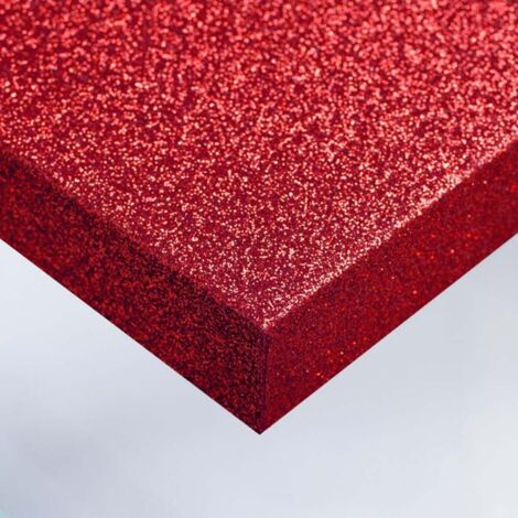 DIMEXACT - Rouleau adhésif rouge pailleté - 122 cm x 1.5 m - En Rouleau