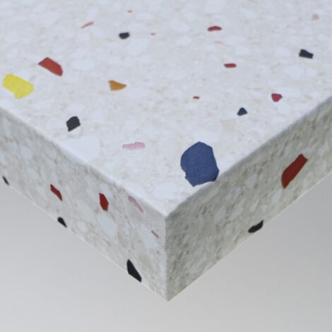 DIMEXACT - Papier peint adhésif effet terrazzo beige - 122 cm x 1.5 m - En Rouleau