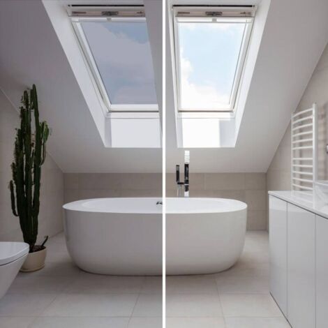 DIMEXACT - Film anti chaleur pour velux - Argent chromé clair- Haute durabilité - 75 cm x 1 m - En Rouleau