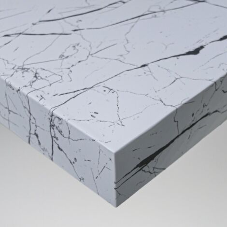 DIMEXACT - Rouleau adhésif effet marbre blanc à rayures noires - 122 cm x 1 m - En Rouleau