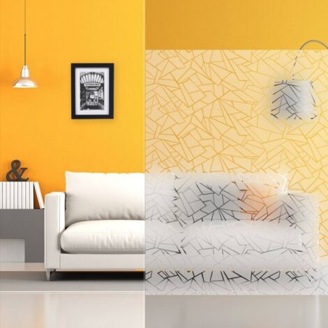 DIMEXACT - Film décoratif pour vitre effet vitrage brisé dépoli - 152 cm x 0.5 m - En Rouleau (1/4)