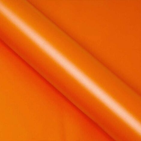 DIMEXACT - Covering orange mandarine mat pour toutes surfaces - Haute finition - 152 cm x 1.5 m - En Rouleau