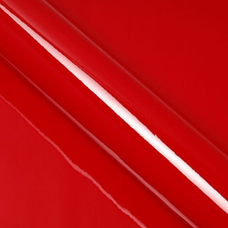 DIMEXACT - Covering rouge brillant intense pour toutes surfaces - Haute finition - 152 cm x 1.5 m - En Rouleau