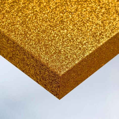 DIMEXACT - Rouleau adhésif jaune pailleté - 122 cm x 0.5 m - En Rouleau (1/4)