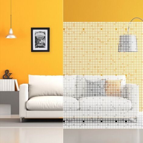DIMEXACT - Film décoratif adhésif à carreaux blancs 3D - 152 cm x 0.5 m - En Rouleau (1/4)
