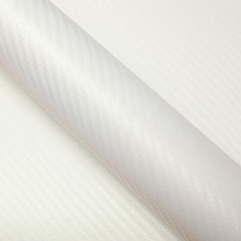 DIMEXACT - Covering carbone blanc nacré pour toutes surfaces - 152 cm x 10 m - En Rouleau