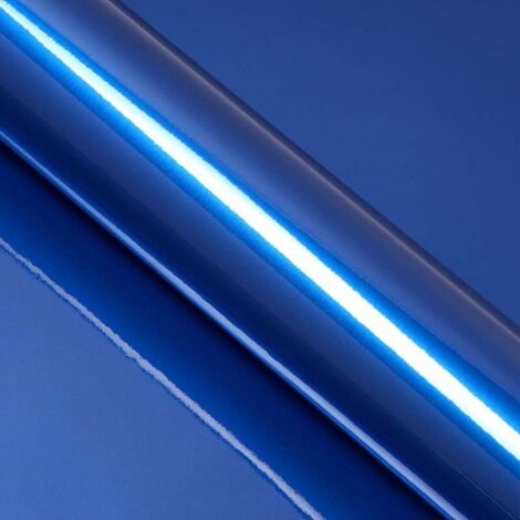 DIMEXACT - Covering bleu nuit brillant métallisé pour toutes surfaces - Haute finition - 152 cm x 2 m - En Rouleau