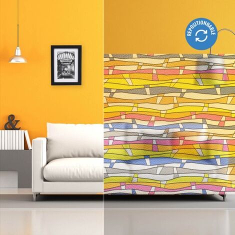 DIMEXACT - Film décoratif électrostatique arc en ciel - 120 cm x 2 m - En Rouleau (1/3)