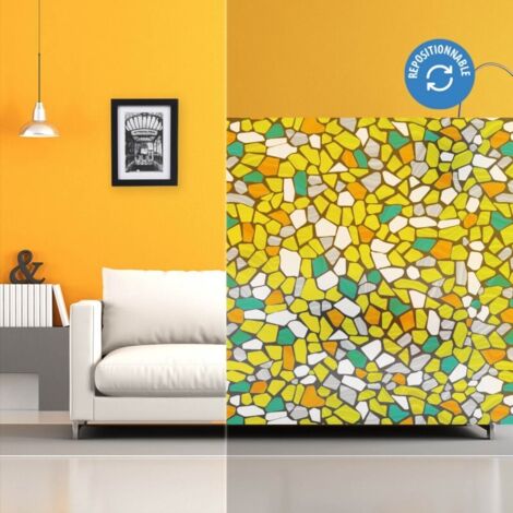 DIMEXACT - Film électrostatique effet mosaïque - 120 cm x 2 m - En Rouleau (1/3)