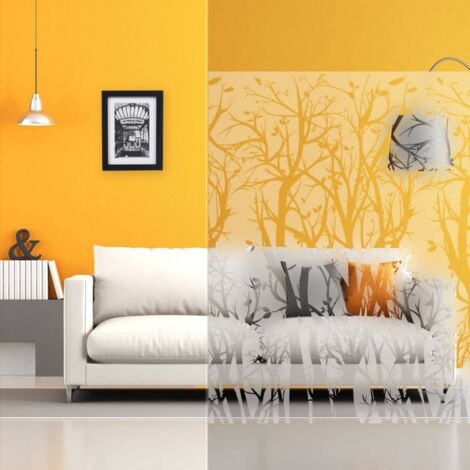 DIMEXACT - Film adhésif décoratif arbre et feuilles dépolis - 152 cm x 0.5 m - En Rouleau (1/4)