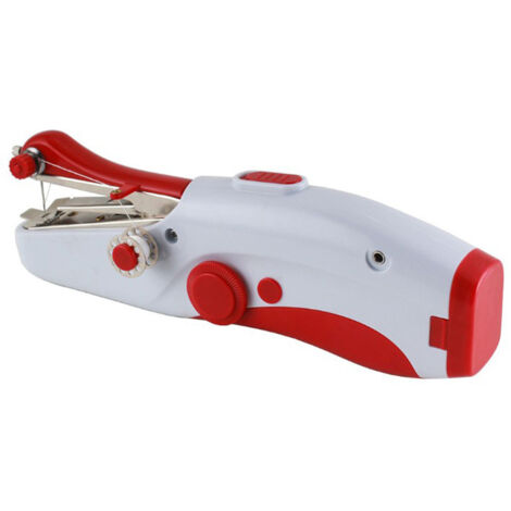 Mini Machine à Coudre Portable Électrique avec Kit Couture, pour Débutants, Vêtements et Bricolage, Rouge