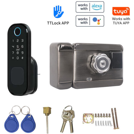 Zerone Serrure de porte électrique Kit de Serrure Électrique de Porte