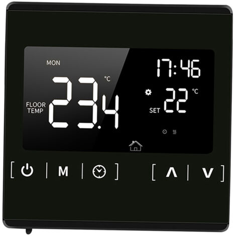 Decdeal – Thermostat numérique de chauffage par le sol – Écran tactile – Alimentation AC 85-250V – Précision ± 1 ℃ – Fonction anti-gel - MH1822D