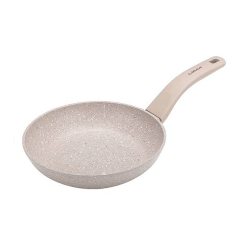 Traditionelle Bratpfanne mit Marmor-Antihaftbeschichtung GRANITA 24 cm, beige Antihaftbeschichtung, rutschfester Griff (1/5)
