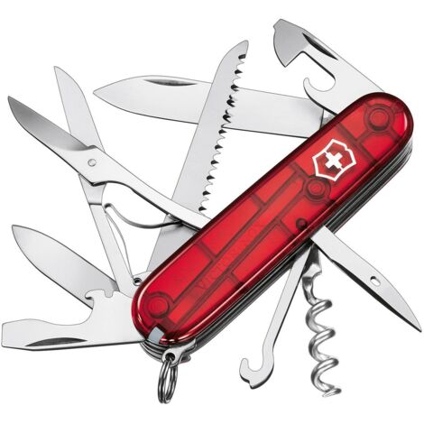 Offiziersmesser "Huntsman" 91 mm 15 Funktionen rot transparent (1/4)