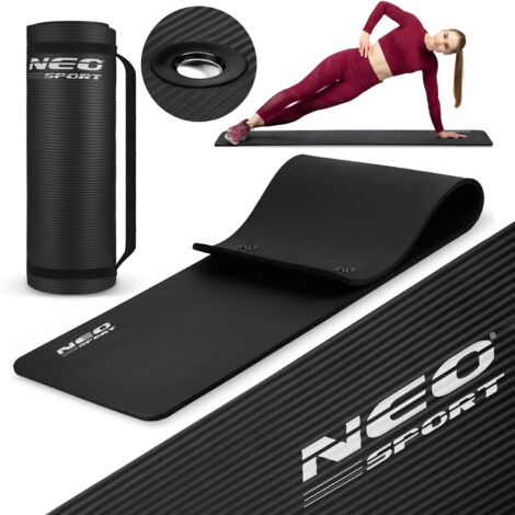 Gymnastikmatte mit Löchern, Dicke 183 x 60 cm Neo-Sport - 192000 schwarz