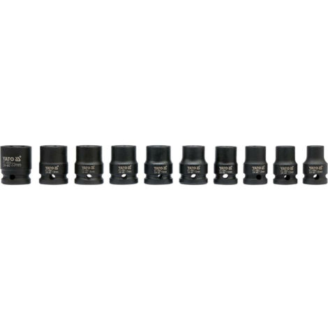 YATO KRAFTSTECKSCHLÜSSEL 1/2" SET 10-tlg. 10-22mm 1025