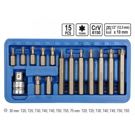 Torx E Profil Bitsatz Nuss Einsätze Ratsche Bit Set 15 tlg (1/5)