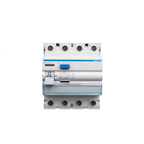 HAGER RCD 3P+N 40A 30mA CDC440J