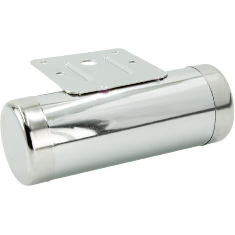 Möbelfuß Barrel, silber verchromt, Höhe 45mm, Länge 125mm