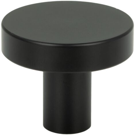 Runder Möbelknopf aus Metall, schwarz