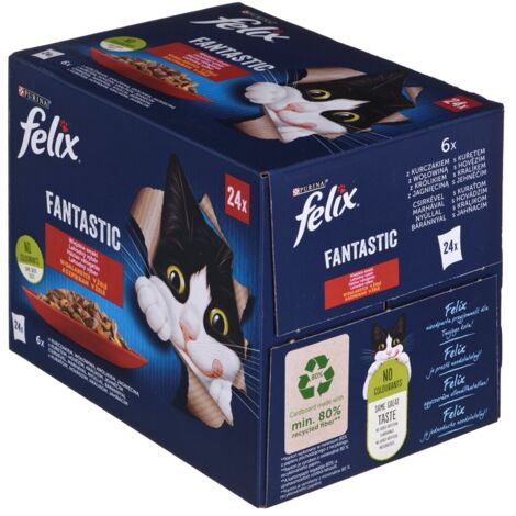 Felix Fantastic Katzenfutter mit ländlichen Aromen in Gelee 2,04 kg (24 x 85 g) (1/3)