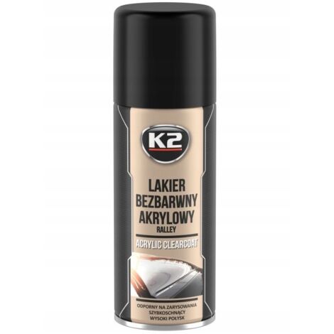 K2 Klar-Acryl-Lack-Sprühlack - schnell trocknend und hochbeständig - glänzendes Finish für Metall, Holz und Kunststoff - 400ml (6)