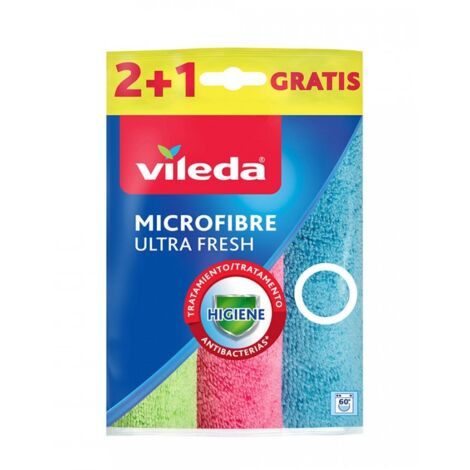 VILEDA 3er-Set UltraFresh Mikrofasertücher mit antibakterieller Behandlung